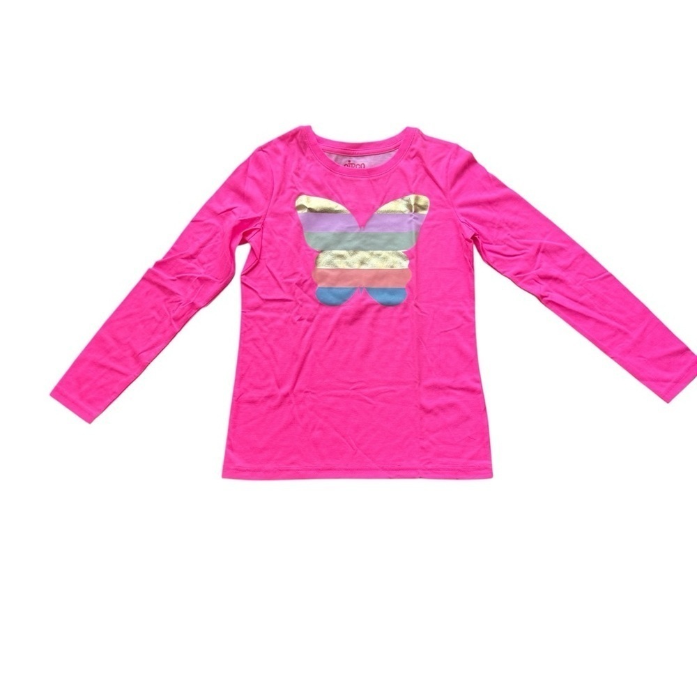 Circo Hot Pink and Gold Long Sleeve Shirt size 10/12